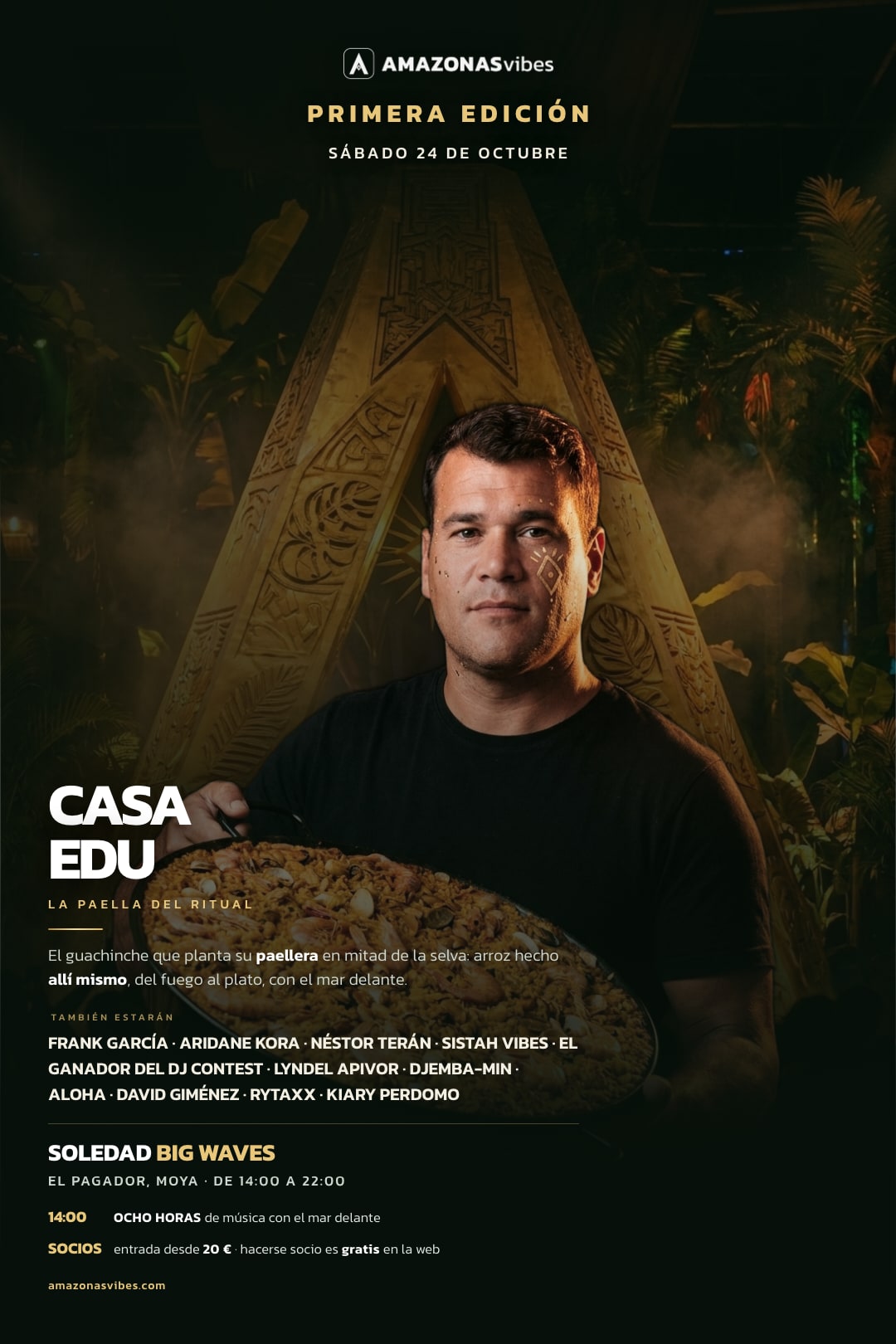 Cartel de Guachinche Casa Edu para AMAZONAS