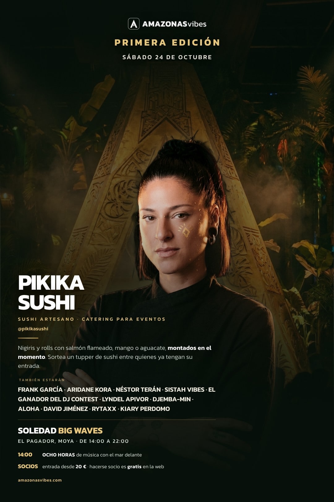Cartel de Pikika Sushi