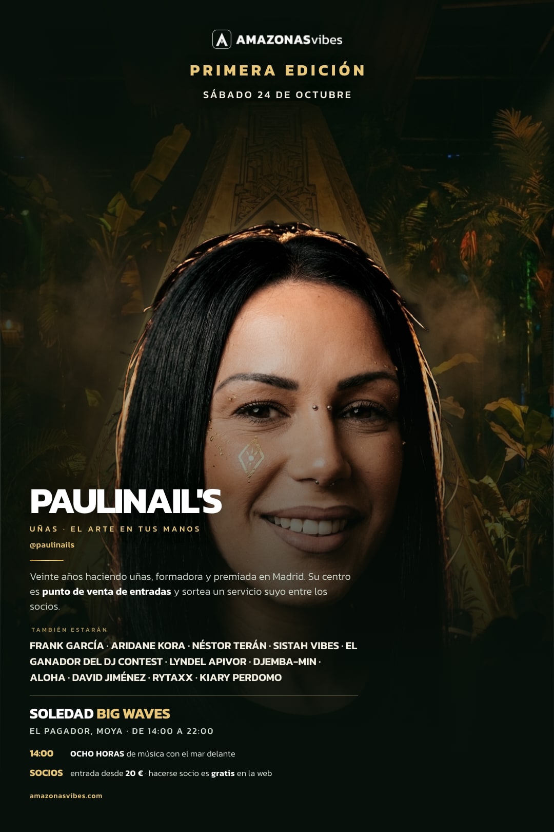 Cartel de PAULINAIL'S para AMAZONAS