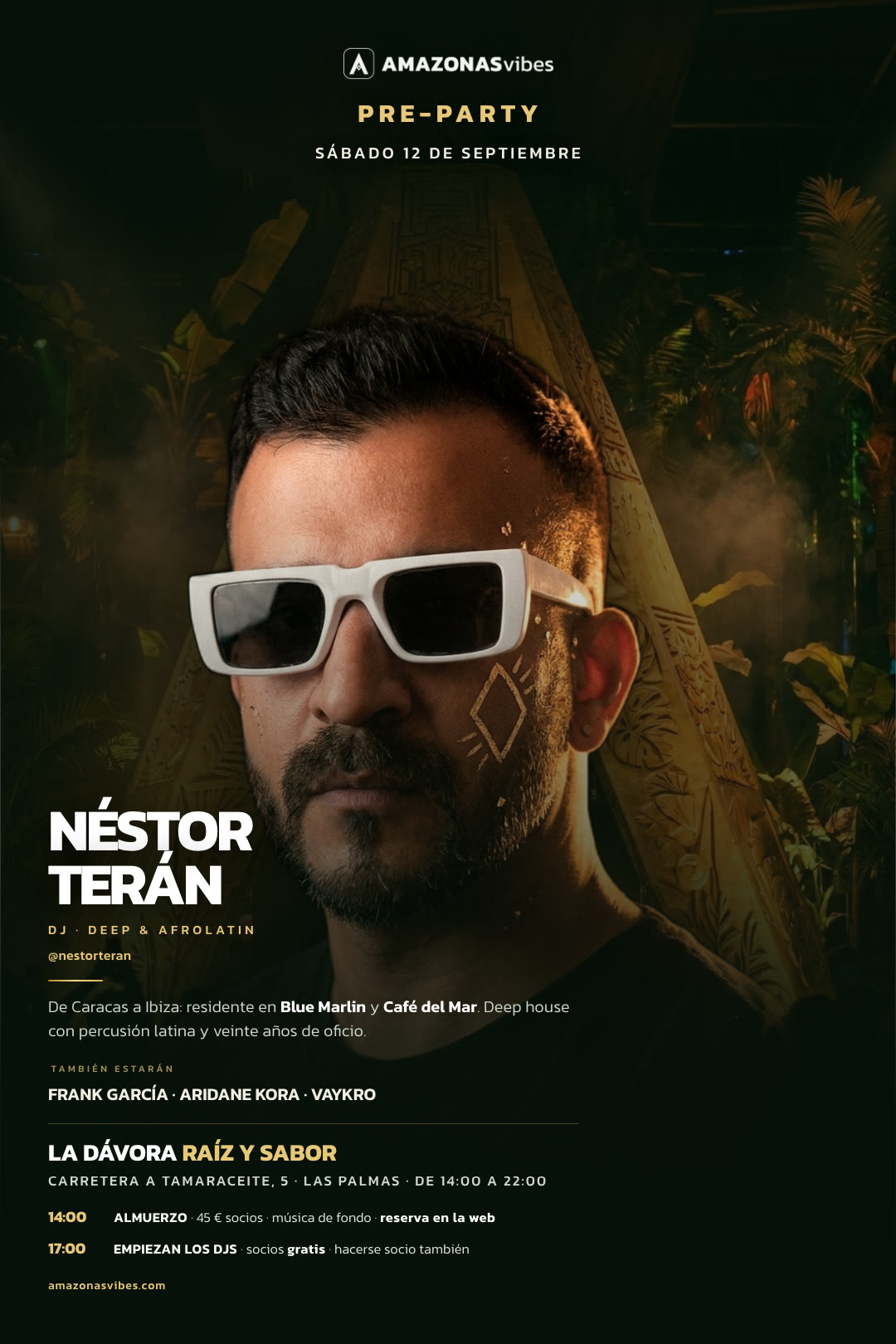 Cartel de Néstor Terán, cabina